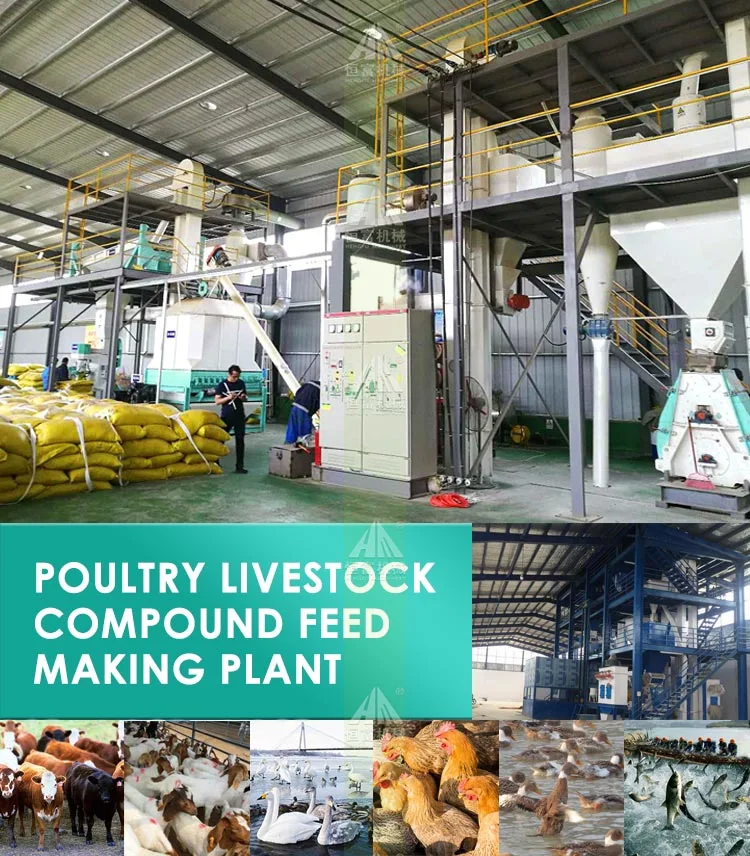 Chicken/Pig/Livestock/Poultry Cattle/Cow/Horse/Sheep/Fish Animal Feed Making Plant